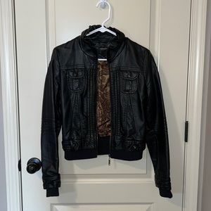 Joujou black vegan leather jacket